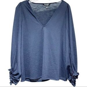 BANANA REPUBLIC | Dark Navy Blue V-Neck Blouse